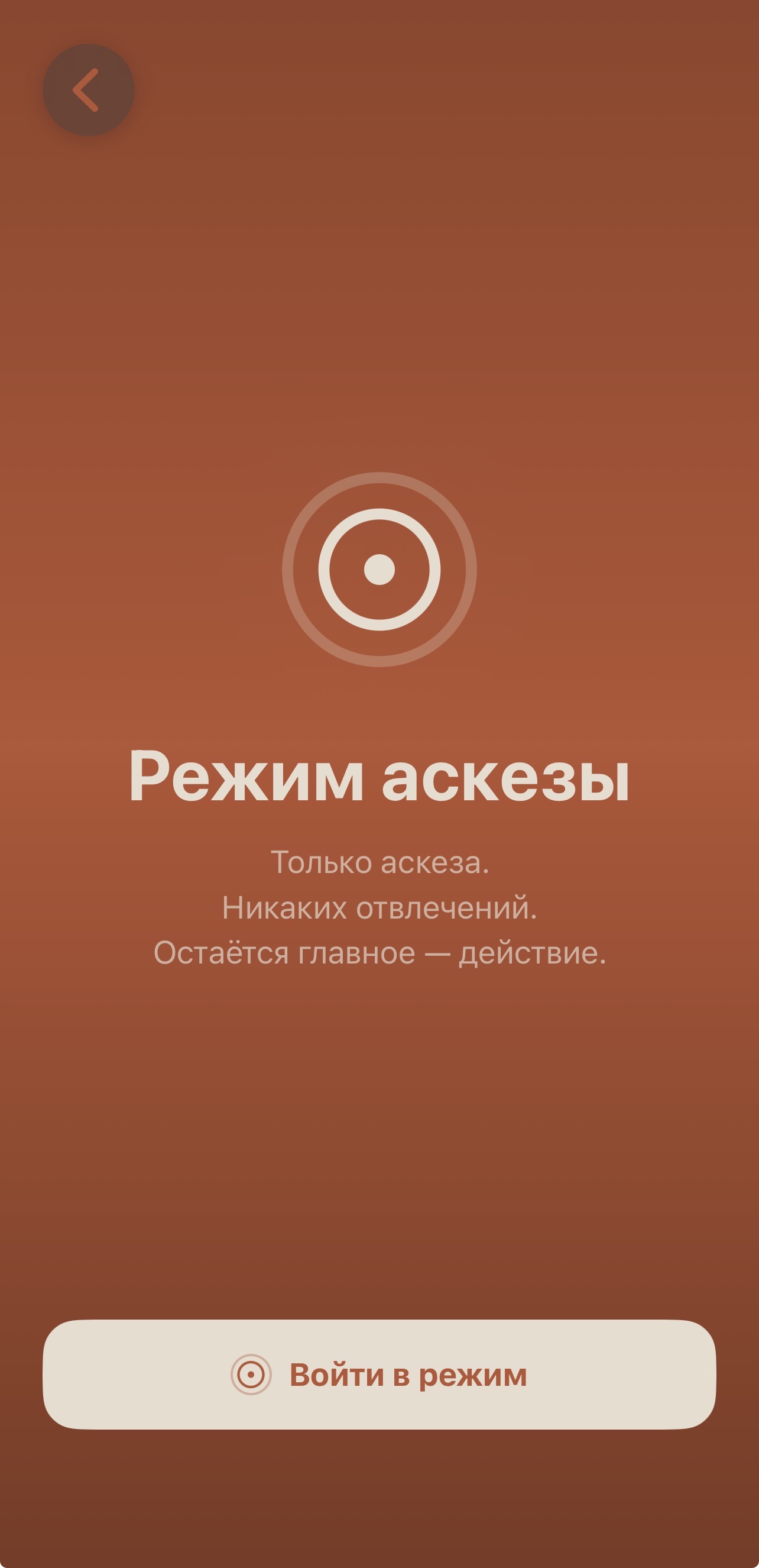 Vow — Режим аскезы